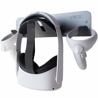 Picture of VRGE VR Wall Mount Storage Stand Hook - for Meta/Oculus Quest 3/2 - Rift-S - HTC Vive Pro - PS5 VR2 - Valve Index and Mixed Reality Headsets