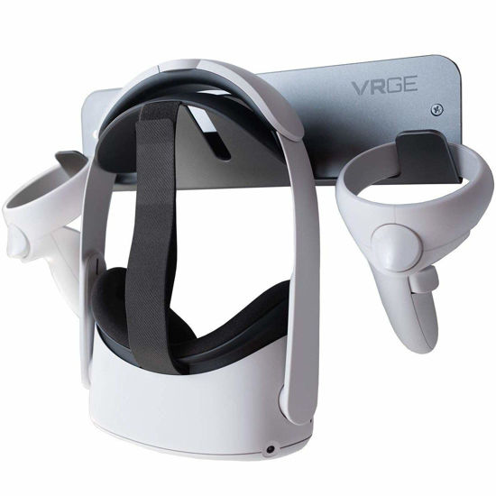Picture of VRGE VR Wall Mount Storage Stand Hook - for Meta/Oculus Quest 3/2 - Rift-S - HTC Vive Pro - PS5 VR2 - Valve Index and Mixed Reality Headsets