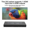 Picture of 2x2 Video Wall Controller, Video Image Processor Screen Splicing 1080P high Definition Image Video Wall Controller, Support for Splicing 2X1/3X1/4X1/1X2/1X3/1X4/2X2(US)