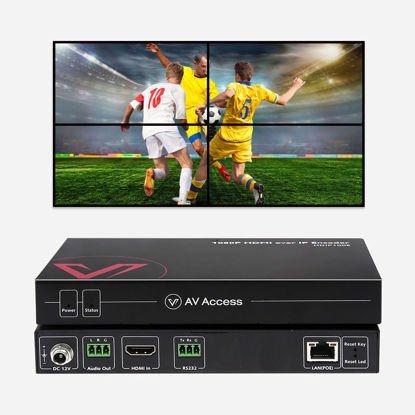 Picture of AV Access 1080P HDMI Extender Over IP Encoder, Many to Many or Direct Cat5e / 6, 395ft (120m), Plug & Play Without Configuration, Visual Control, Video Wall, RS-232, App Control, Low Latency, HDCP1.4