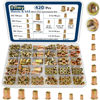 Picture of Vifmy Metric & SAE Rivet Nut Assortment Kit(420 Pcs),m3 m4 m5 m6 m8 m10 m12#6-32#8-32#10-24 1/4"-20 5/16"-18 3/8"-16 UNC Flat Head Rivnut Set,Zinc Plated Finish Carbon Steel Nutsert