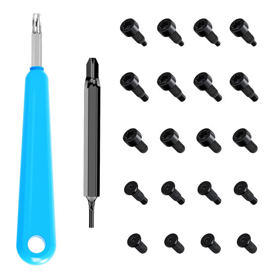 Picture of RingDoorbell Screws Replacement, Blue Double-Ended T6 T15 Screwdriver with 20Pcs/5Set Doorbell Security Screws for Camera Video Doorbell Replacement Kits Compatible with All R/ing Doorbells