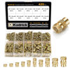 Picture of Kadrick 420Pcs M3 M4 M5 Threaded Inserts Assortment Kit for 3D Printing Components, Metric Brass Knurled Nuts, Insert by Heat into Plastic Parts