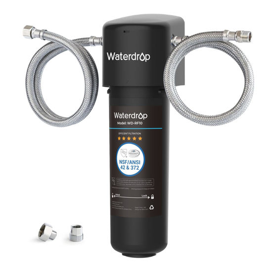 Picture of Waterdrop 10UA Under Sink Water Filter System, Reduces PFAS, PFOA/PFOS, Lead, Chlorine, Bad Taste & Odor, Under Counter Water Filter Direct Connect to Kitchen Faucet, NSF/ANSI 42 Certified, 8K Gallons