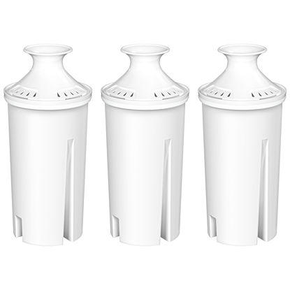 Picture of 3-Pack Water Filter Replacements for Brita Water Pitchers and Dispensers, NSF 53&42 Certified to Reduce Cadmium, Mercury, Copper, Zinc, BPA free, Lasts 2 Months or 40 Gallons