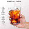 Picture of Dealusy 100 Pack - 16 oz Clear Plastic Cups with Lids and Straws, Sturdy & Food Safe Iced Coffee Cups with lids, Iced Coffee Cup, Disposable Cups Plastic Coffee Cups Smoothie Cups for Cold Drinks