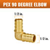 Picture of SUNGATOR Pex Fittings 1/2 Inch, 25-Pack 1/2" Pex 90 Degree Elbow, No Lead Brass, NSF, UPC Certified