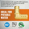 Picture of SUNGATOR Pex Fittings 1/2 Inch, 25-Pack 1/2" Pex 90 Degree Elbow, No Lead Brass, NSF, UPC Certified