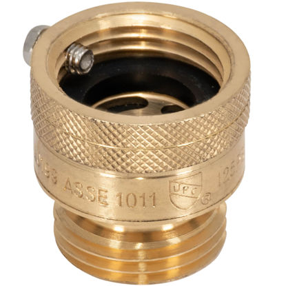 Picture of Eastman 3/4 Inch FHT x 3/4 Inch MHT Hose Bibb Anti Siphon Vacuum Breaker, Brass Plumbing Fitting, 20199