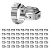 Picture of 50/100/150/200 Pack 1/2" PEX Cinch Clamps, Stainless Steel Single Ear Hose Clamps (1/2", 50 Pack)