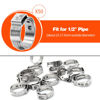 Picture of 50/100/150/200 Pack 1/2" PEX Cinch Clamps, Stainless Steel Single Ear Hose Clamps (1/2", 50 Pack)