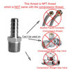 Picture of Beduan Stainless Steel 3/8" Hose Barb to 3/8" Male NPT Home Brew Fitting Water Fuel Air (Pack of 2)