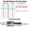 Picture of Beduan Stainless Steel 3/8" Hose Barb to 3/8" Male NPT Home Brew Fitting Water Fuel Air (Pack of 2)