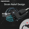 Picture of HUANCHAIN Indoor Outdoor Black Extension Cord 25 ft Waterproof, 16/3 Gauge Flexible Cold-Resistant Appliance Cord Outside, 13A 1625W 16AWG SJTW, 3 Prong Heavy Duty Electric Cord, ETL