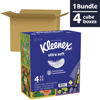 Picture of Kleenex Ultra Soft Facial Tissues, 4 Cube Boxes, 60 Tissues per Box, 3-Ply (240 Total Tissues), Packaging May Vary