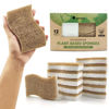Picture of AIRNEX Natural Kitchen Sponge - Biodegradable Compostable Cellulose and Coconut Scrubber Sponge - Pack of 12 Eco Friendly Sponges for Dishes