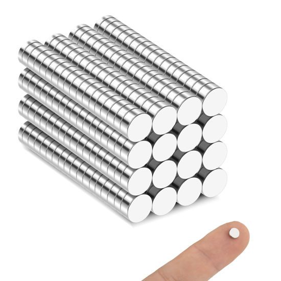 Picture of 240 Pack Small Magnets,5x2mm Refrigerator Magnets Rare Earth Magnets Neodymium Magnets for Crafts, Whiteboard, Kitchen Cabinet