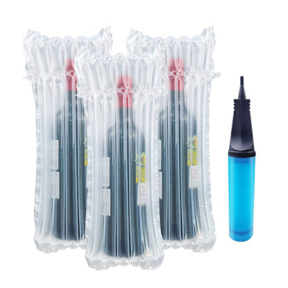 Picture of Wine Bottle Travel Protector Bags, Conilly 10 Packs Inflatable Air Column Packaging Bubble Bag with Free Inflator Pump, Reusable Wine Bottle Protector,Safe Choice for Wine Transportation