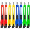 Picture of 8 Pack Utility Knife Box Cutters (9mm Wide Blade Cutter 4 Colors) Box Cutter Retractable, Compact Utility Knives, Extended Use for Office, Craft, Razor Knife, Paper Knife, Disposable Box Opener