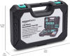 Picture of Amazon Basics Household Tool Kit With Storage Case, 142 Piece, Turquoise, 13.39 x 9.25 x 2.95 inch