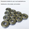 Picture of Tonmp 24 PCS 608-ZZ Ball Bearing - Double Metal Sealed Shielded Miniature Deep Groove Bearings for Furniture Wheel,Skateboards, Inline Skates, Scooters, Roller Blade Skates (8mm x 22mm x 7mm)