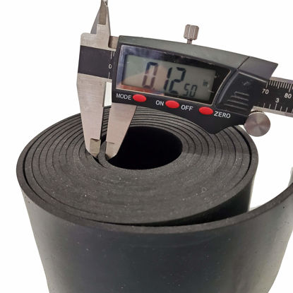 Picture of Rubber Sheet Warehouse .125" (1/8") Thick x 12" Wide x 12" inch -Neoprene Rubber Sheet Commercial Grade 65A, Smooth Finish, Solid Rubber, Perfect for Weather Stripping, Gasket, Costume & DIY Projects