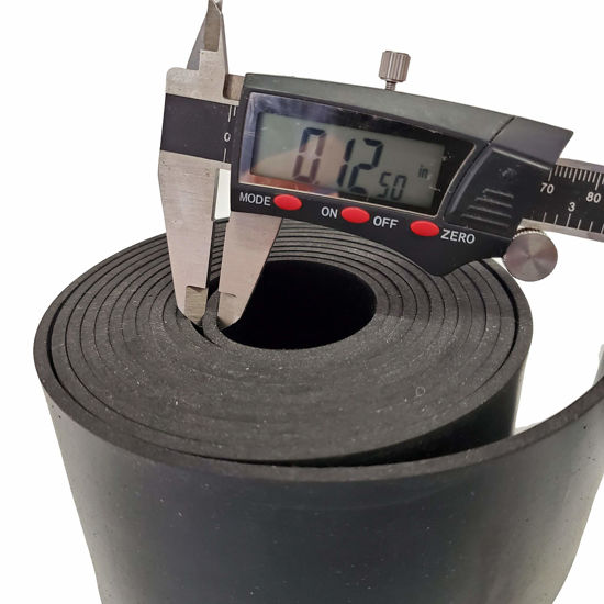 Picture of Rubber Sheet Warehouse .125" (1/8") Thick x 12" Wide x 12" inch -Neoprene Rubber Sheet Commercial Grade 65A, Smooth Finish, Solid Rubber, Perfect for Weather Stripping, Gasket, Costume & DIY Projects