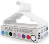 Picture of Utopia Home Plastic Hangers 50 Pack - Clothes Hanger with Hooks - Durable & Space Saving Coat Hanger - Heavy Duty White Hangers - Skirt Hangers