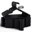 Picture of Our Modern Space 100 Pack Adult Plastic Hanger for Shirt Pants Coats Dresses Skirts Suits Jackets - Standard Thick Coat Hanger - Sturdy & Durable Design with Shoulder Grooves Hook - Black