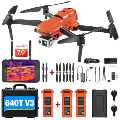 Picture of Autel Robotics EVO II Dual 640T V3, 640x512 Thermal Imaging Drone, Remote ID Supported, 0.8'' CMOS&50MP 8K RYYB Sensor,10+ Temp Measurement, D-RI Ranges, Thermal Analysis Tool, for Search&Rescue/Power Inspection/Public Safety/Hunting
