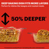 Picture of Pyrex Deep 9x13-Inch Glass Baking Dish with Lid, Deep Casserole Dish, Glass Food Container, Oven, Freezer and Microwave Safe, Clear Container