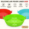 Picture of Buauty 3 Pack Air Fryer Silicone Liners 8inch Air Fryer Silicone Pot Reusable Food Grade Silicone Airfryer Liners Baking Basket Accessories Replacement of Flammable Disposable Parchment Paper