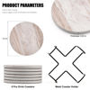 Picture of 6Pcs Drink Coasters with Holder, Marble Style Ceramic Drink Coaster, Absorbent Coasters Set Suitable for Kinds of Cups, Modern Style Coasters for Coffee Table, 4 Inches