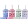 Picture of Elk and Friends Kids & Toddler Cups | The Original Glass Mason jars 8 oz with Silicone Sleeves & Silicone Straws with Stoppers | Smoothie Cups | Spill Proof Sippy Cups for Toddlers