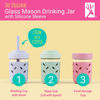 Picture of Elk and Friends Kids & Toddler Cups | The Original Glass Mason jars 8 oz with Silicone Sleeves & Silicone Straws with Stoppers | Smoothie Cups | Spill Proof Sippy Cups for Toddlers
