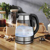 Picture of Speed-Boil Electric Kettle For Coffee & Tea - 1.7L Water Boiler 1500W, Borosilicate Glass, Easy Clean Wide Opening, Auto Shut-Off, Cool Touch Handle, LED Light. 360° Rotation, Boil Dry Protection