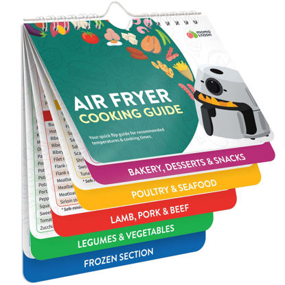Picture of Air Fryer Cheat Sheet Magnets Cooking Guide Booklet - Air Fryer Cookbooks - Air Fryer Liners - Air Fryers Kitchen Gifts Gadgets 2024 - Air Fryer Accessories - Air Fryer Cooking Guide Airfryer Liners