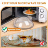 Picture of Gracenal Microwave Splatter Cover for Food, Upgraded Microwave Cover with Water Steamer, Integrated Handle, 10” Plate Covers, Splatter Guard, Kitchen Gadgets & Accessories, House Essentials for Gift