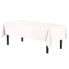 Picture of Exquisite 12-Pack Premium Plastic Tablecloth 54 Inch. x 108 Inch. Rectangle Table Cover-White