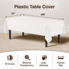 Picture of Exquisite 12-Pack Premium Plastic Tablecloth 54 Inch. x 108 Inch. Rectangle Table Cover-White