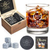 Picture of Retirement Gifts for Men Whiskey Glass Set - The Legend Has Retired 2025 - Retirement Party Decorations, Supplies - Gifts Ideas for Him, Dad, Husband, Friends - Wood Box & Whiskey Stones & Coaster