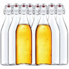 Picture of Encheng 32 oz Clear Glass Bottles with Air Tight Lids,Easy Cap Bottles for Beer and Home Brewing,Glass Kombucha Bottles with Stoppers,Swing Top Bottles for Beverages 8 Pack