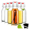 Picture of YEBODA 16oz Swing Top Bottles -Glass Beer Bottle with Airtight Rubber Seal Flip Caps for Home Brewing Kombucha,Beverages,Oil,Vinegar,Water,Soda,Kefir (6 Pack) (16 Oz- Set 6 (New))