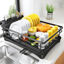 Picture of Dish Drying Rack for Kitchen Counter - Large Dish Rack with Drainboard, Rustproof Dish Drainer with Utensil Holder for Sink, Black