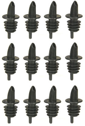Picture of Tablecraft Free Flow Pourers, 2.5 x 1.25 Inch, 12 Count, Black