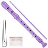 Picture of Eastrock Soprano Recorder for Kids Beginners, Recorder Instrument German Style C Key 3 Piece ABS with Cleaning Rod, Fingering Chart, Packing Bag, Thumb Rest