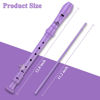 Picture of Eastrock Soprano Recorder for Kids Beginners, Recorder Instrument German Style C Key 3 Piece ABS with Cleaning Rod, Fingering Chart, Packing Bag, Thumb Rest