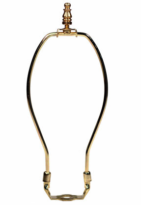 Picture of Creative Hobbies® 8 Inch Lamp Harp Kit - Gold Finish | Regular Weight Harp, Premium Finial, and Harp Base Set for Table and Floor Lamps