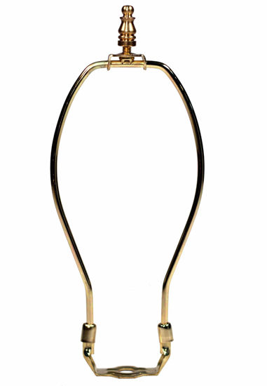 Picture of Creative Hobbies® 8 Inch Lamp Harp Kit - Gold Finish | Regular Weight Harp, Premium Finial, and Harp Base Set for Table and Floor Lamps