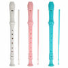 Picture of Soprano Recorder Descant Flauta Recorder 8 Hole ABS Clarinet German Style Treble flute C Key for Kids Children With Fingering Chart Instructions with Cleaning Rod Bag 3 pack